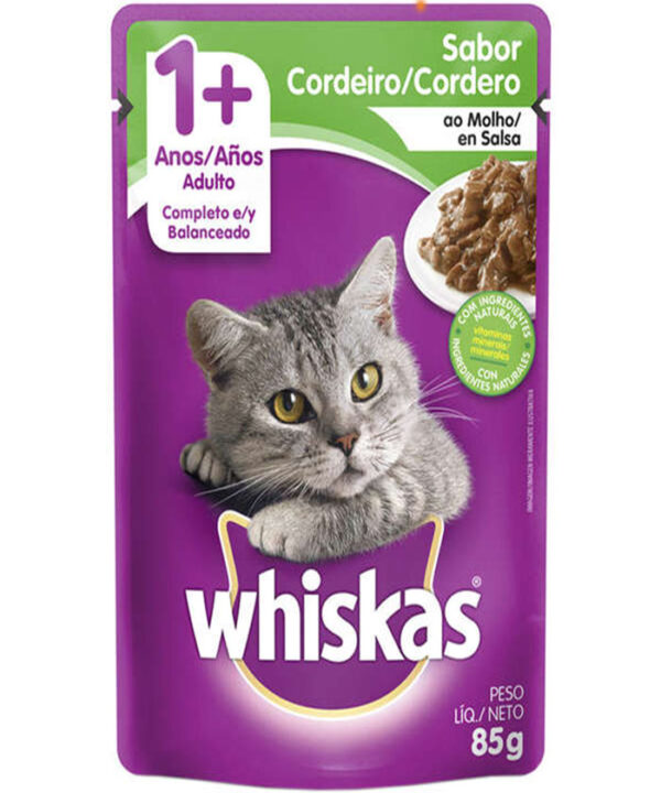 WHISKAS SACHE CORDEIRO AO MOLHO ADULTO 85 GR