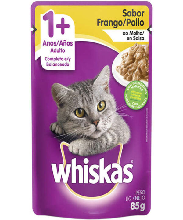 WHISKAS SACHE FRANGO AO MOLHO ADULTO 85 GR