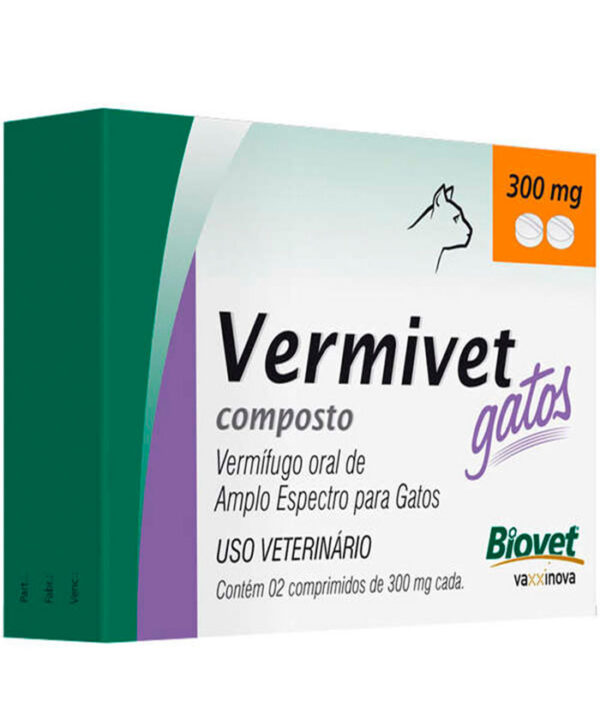 VERMIVET GATOS COM 4 COMPRIMIDOS