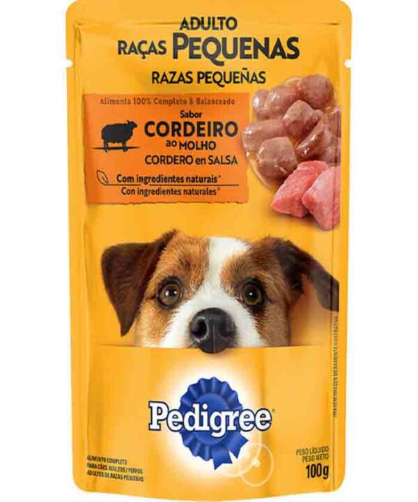 PEDIGREE SACHE RAÇAS PEQUENAS CORDEIRO AO MOLHO 100G