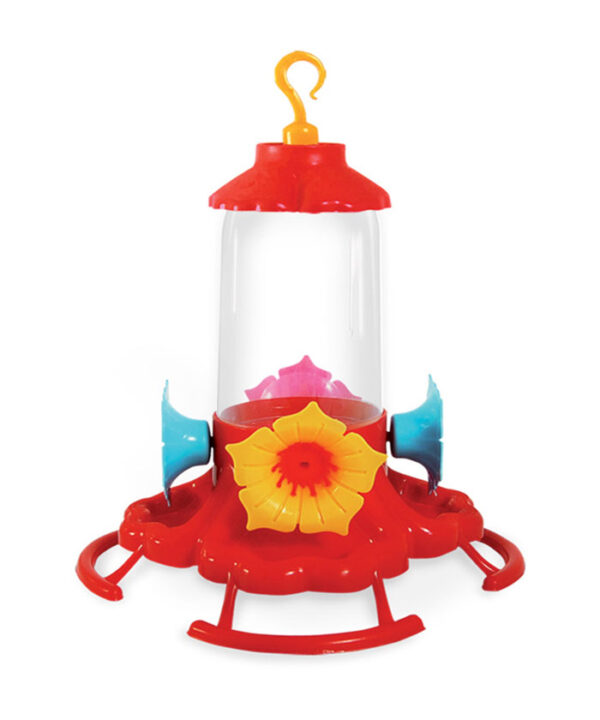BEBEDOURO BEIJA FLOR 4 FLORES COM CHAPEU E PULEIRO