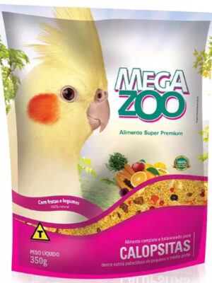 MEGAZOO EXTRA CALOPSITA FRUTA E LEGUMES 350 GR