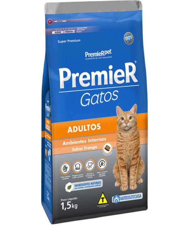 PREMIER GATOS ADULTOS FRANGO 1,5 KG