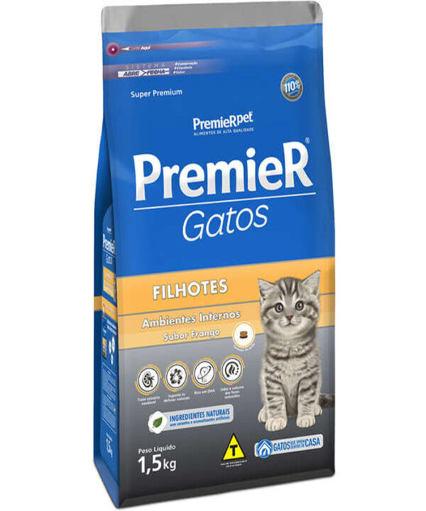 PREMIER GATOS FILHOTE FRANGO 1,5 KG