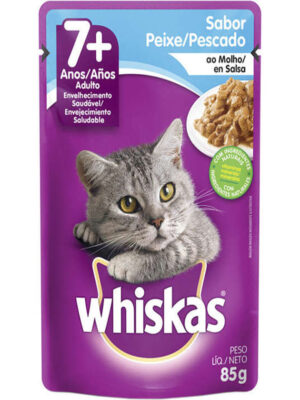 WHISKAS SACHE SENIOR PEIXE AO MOLHO ADULTO 85 GR