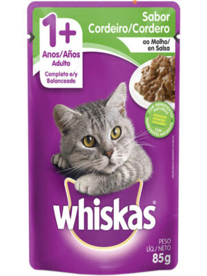 WHISKAS SACHE CORDEIRO AO MOLHO ADULTO 85 GR