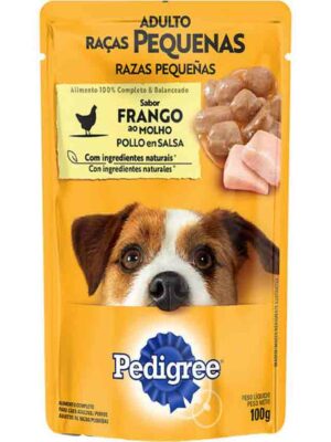 PEDIGREE SACHE RAÇAS PEQUENAS FRANGO AO MOLHO 100 GR