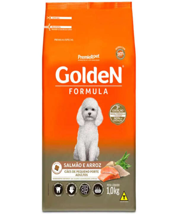 GOLDEN ADULTO MINI BITS SALMÃO E ARROZ 1 KG