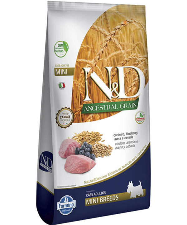 N&D ANCESTRAL GRAIN CANINE CORDEIRO MINI 2,5 KG