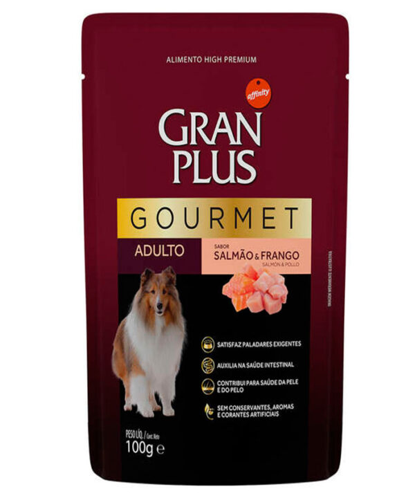 GRAN PLUS SACHE CAO ADULTO SALMAO E FRANGO 100 GR