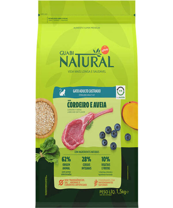 GN GATO CASTRADOS CORDEIRO E AVEIA 1,5 KG