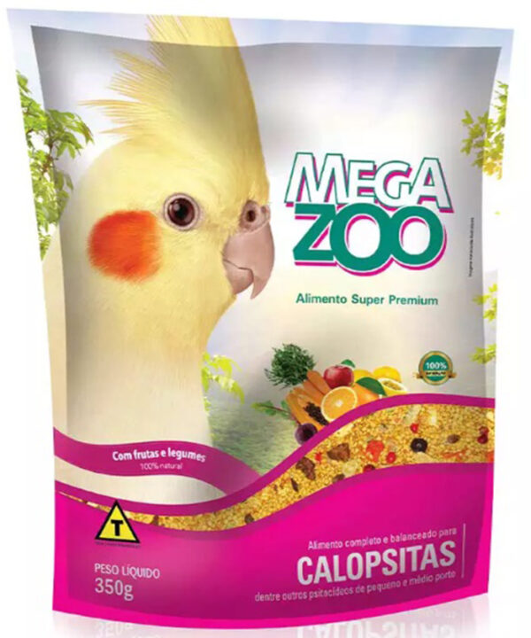 MEGAZOO EXTRA CALOPSITA FRUTA E LEGUMES 350 GR