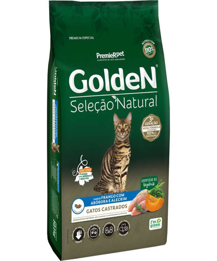 GOLDEN GATOS CASTRADOS SELEÇÃO NATURAL ABOBORA 1 KG