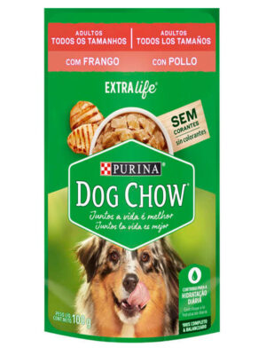 DOG CHOW SACHE ADULTO FRANGO E ARROZ 100 GR