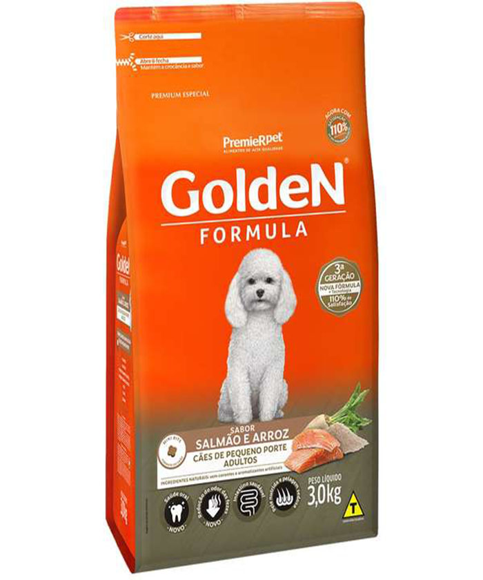 GOLDEN ADULTO MINI BITS SALMAO E ARROZ 3 KG
