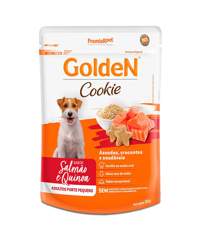 GOLDEN COOKIE ADULTO P.PORT SALMAO E QUINOA 350 GR