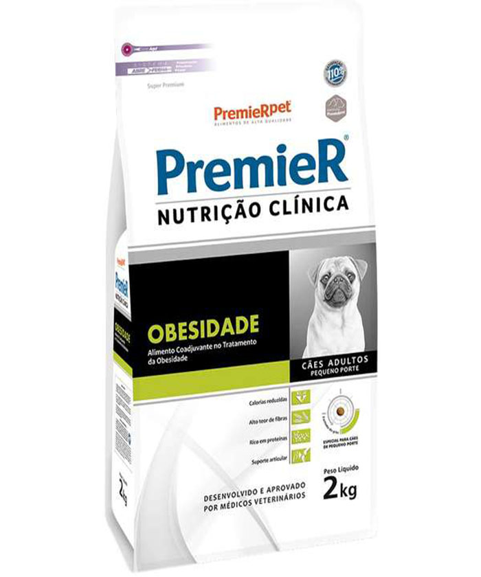 PREMIER OBESIDADE CÃES PEQUENOS 2 KG