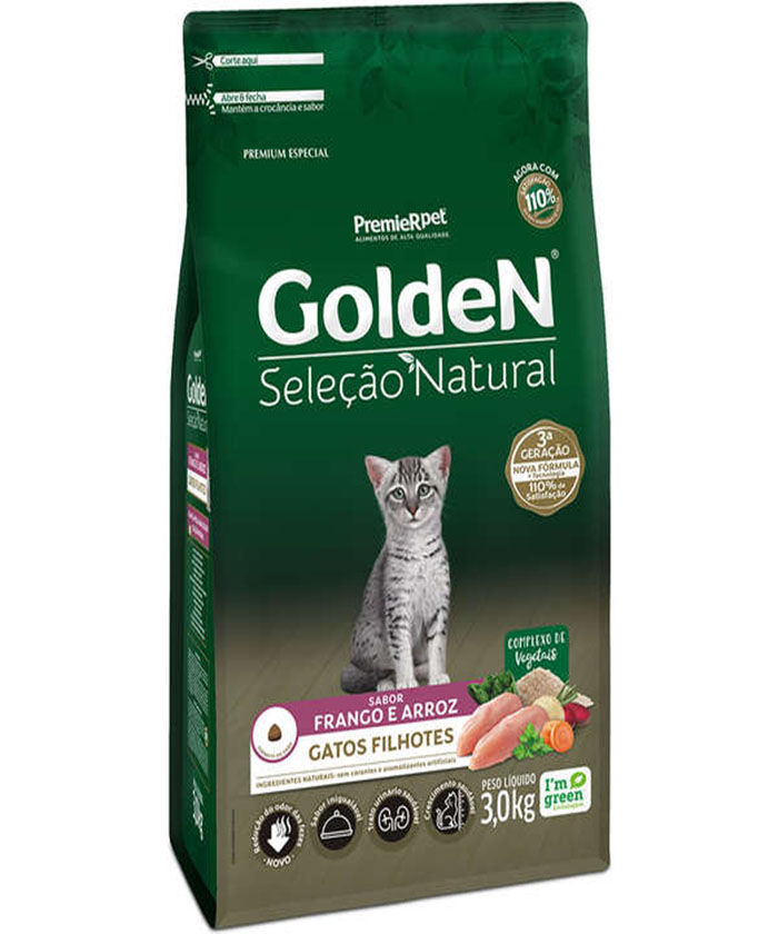GOLDEN GATOS SELEÇÃO NATURAL FILHOTES 3 KG