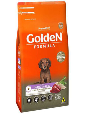 GOLDEN FILHOTE MINI BITS CARNE E ARROZ 3 KG