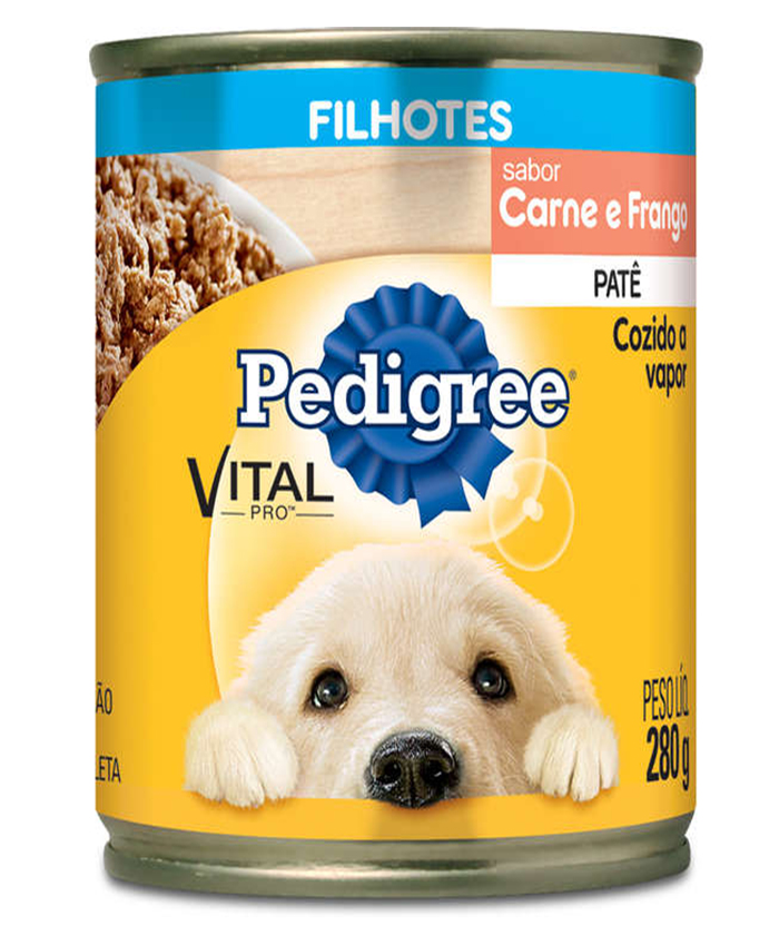 PEDIGREE LATA PATE DE CARNE E FRANGO FILHOTES 280 GR