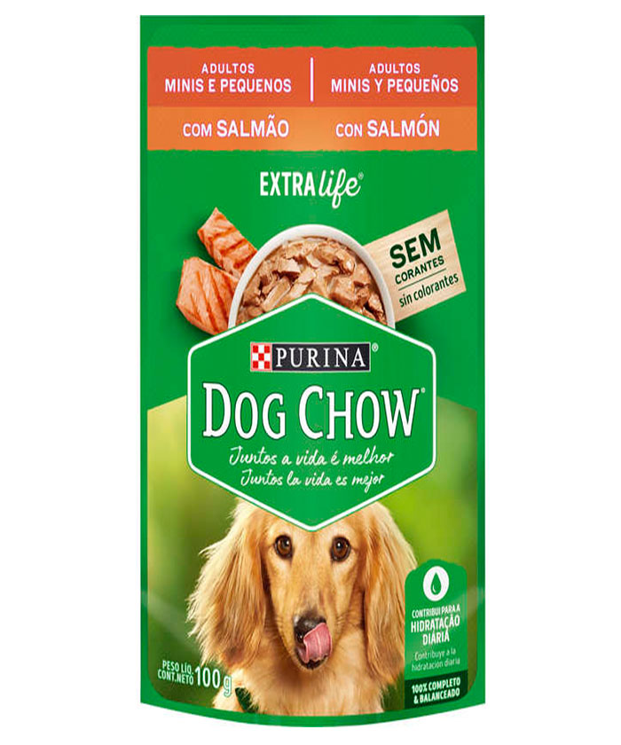 DOG CHOW SACHE SALMAO RAÇ.PEQ. 100 GR