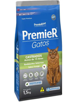 PREMIER GATOS CASTRADOS ACIMA DE 12 ANOS 1,5 KG