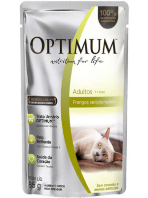 OPTIMUM GATO SACHE ADULTO DE FRANGO 85G