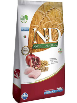 N&D ANCESTRAL GRAIN FELINE FRANGO CASTRADO 1,5 KG