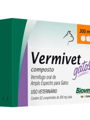 VERMIVET GATOS COM 4 COMPRIMIDOS
