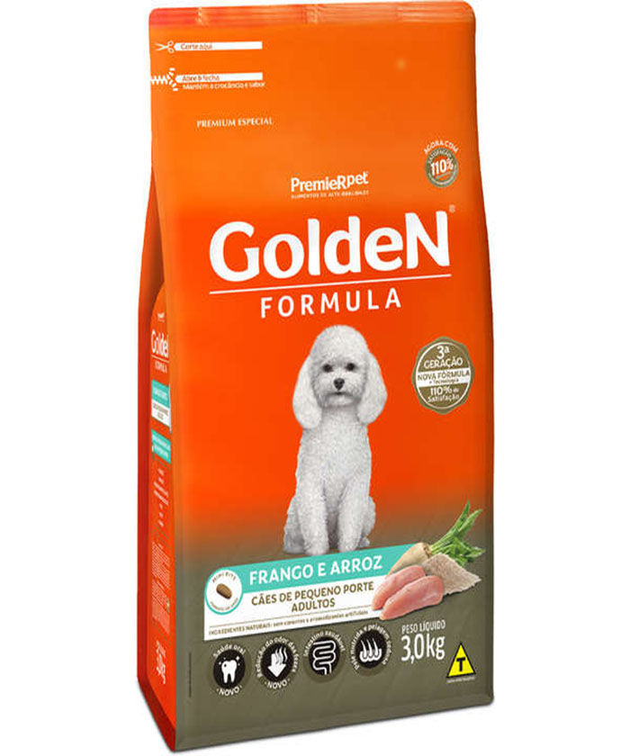 GOLDEN ADULTO MINI BITS FRANGO E ARROZ 3 KG
