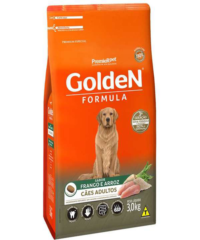 GOLDEN FORMULA ADULTO FRANGO E ARROZ 3 KG