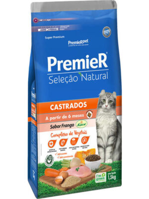 PREMIER GATOS ADULTOS SELEÇAO NAT CASTRAD. 1,5 KG