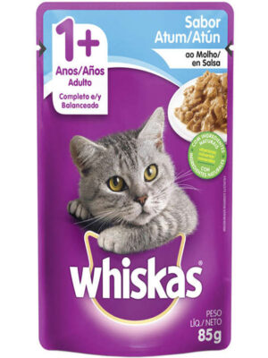 WHISKAS SACHE ATUM AO MOLHO ADULTO 85 GR