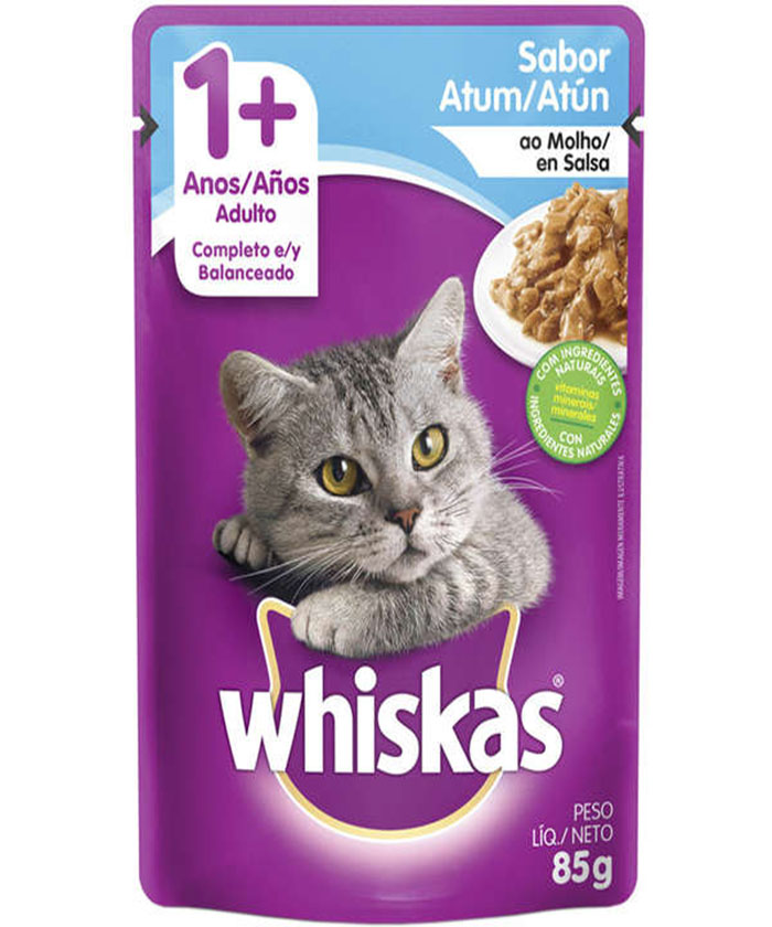 WHISKAS SACHE ATUM AO MOLHO ADULTO 85 GR