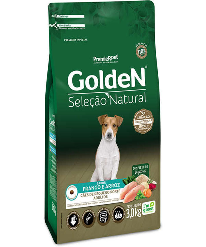 GOLDEN SELEÇÃO NATURAL CÃES ADULTOS MINI BITS 1 KG