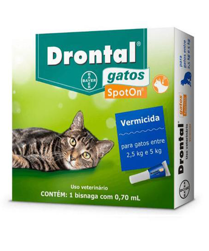 DRONTAL SPOTON GATOS (0,70 ML) 2,5KG A 5 KG