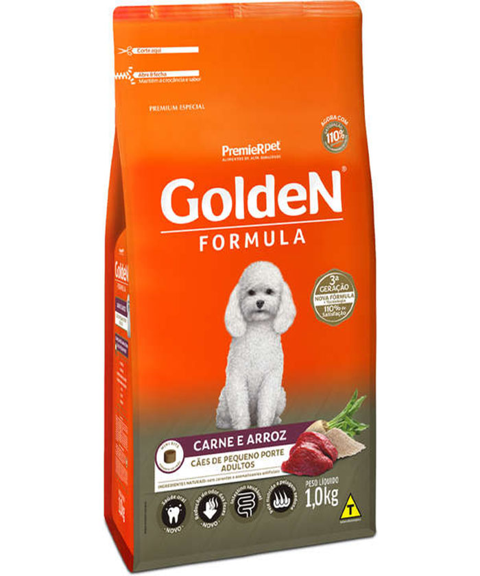 GOLDEN ADULTO MINI BITS CARNE E ARROZ 1 KG