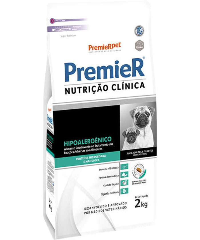 PREMIER HIPOALERGENICO PROTE. HIDRO.E MANDIOCA P.P CAES 2 KG