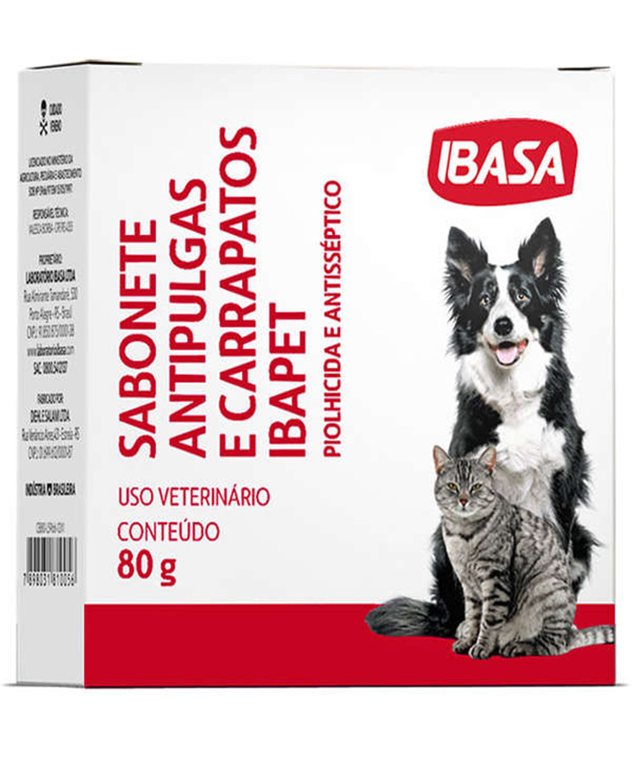 SABONETE ANTIPULGAS E CARRAPATOS IBAPET 80G
